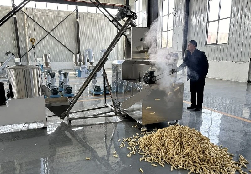 Dry Type Twin screw floating fish food extruder machine Dry Type Twin screw floating fish food extruder machine